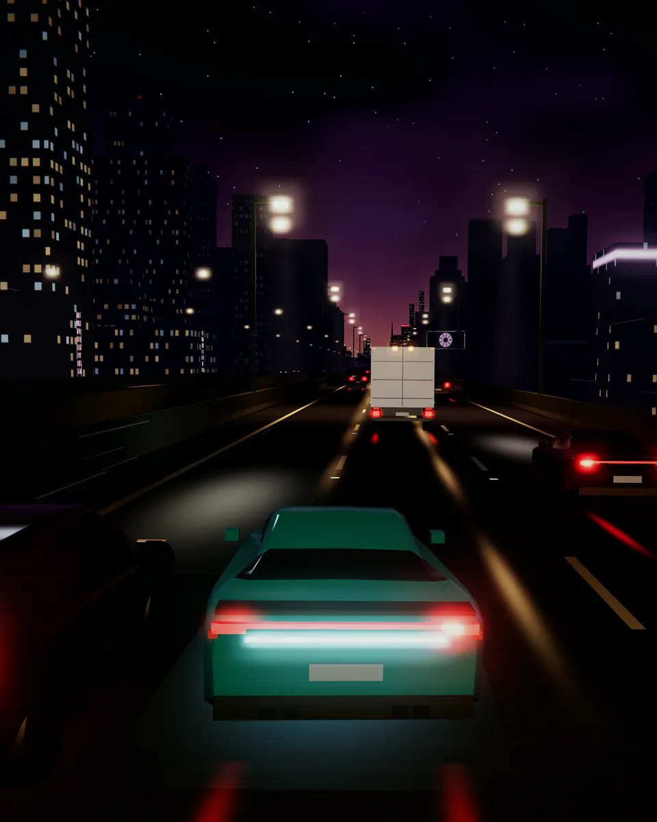 Neon Drift: Setir dua tangan