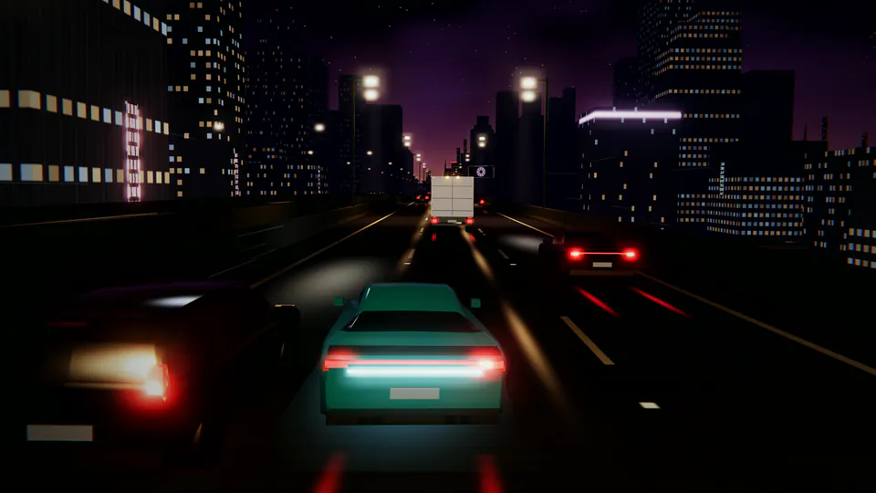 Neon Drift: Setir dua tangan